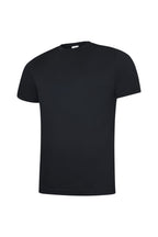 Black t-shirt on a white background