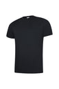 Black t-shirt on a white background