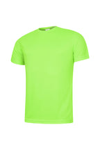 Neon green t-shirt on a white background