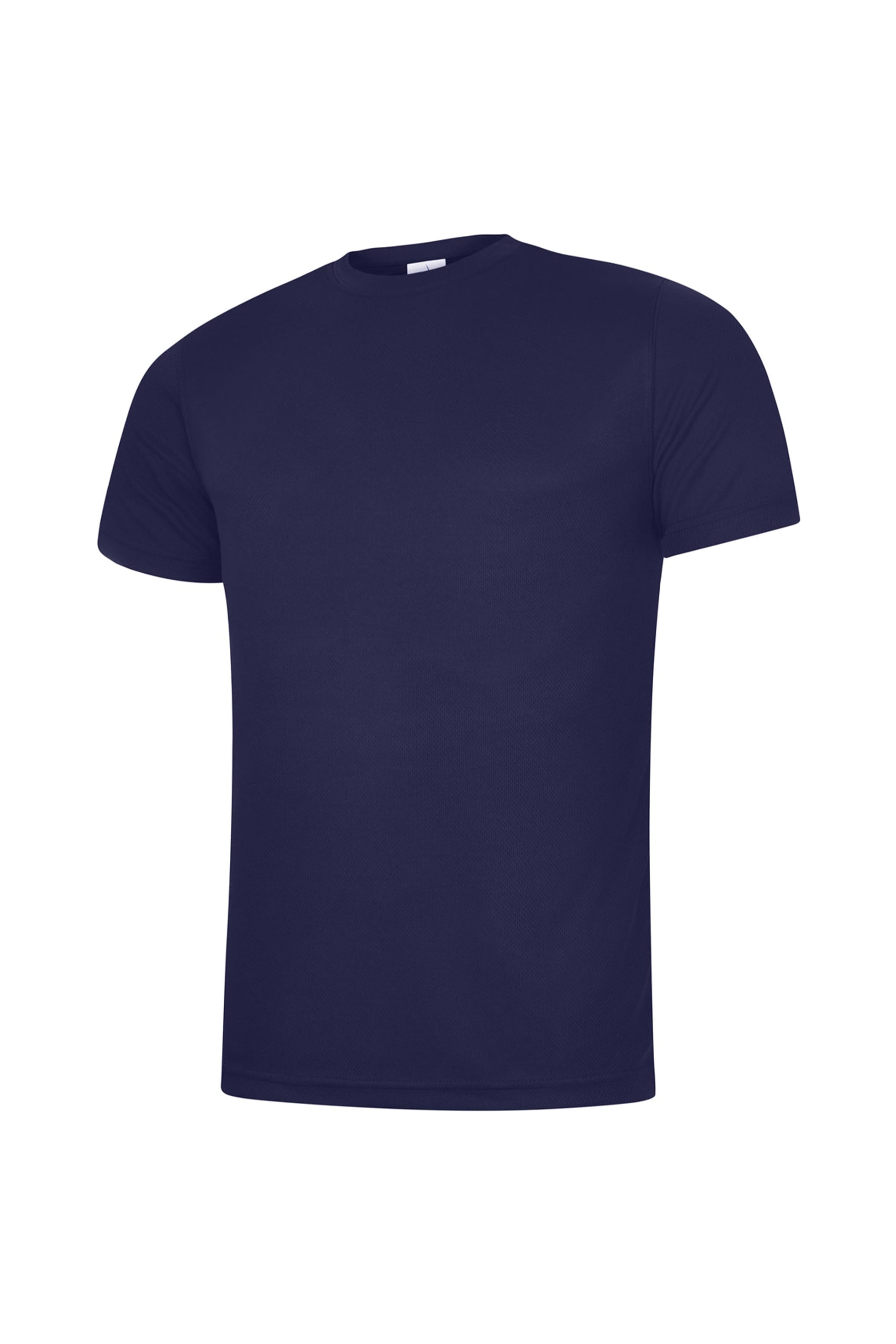 Navy t-shirt on a white background