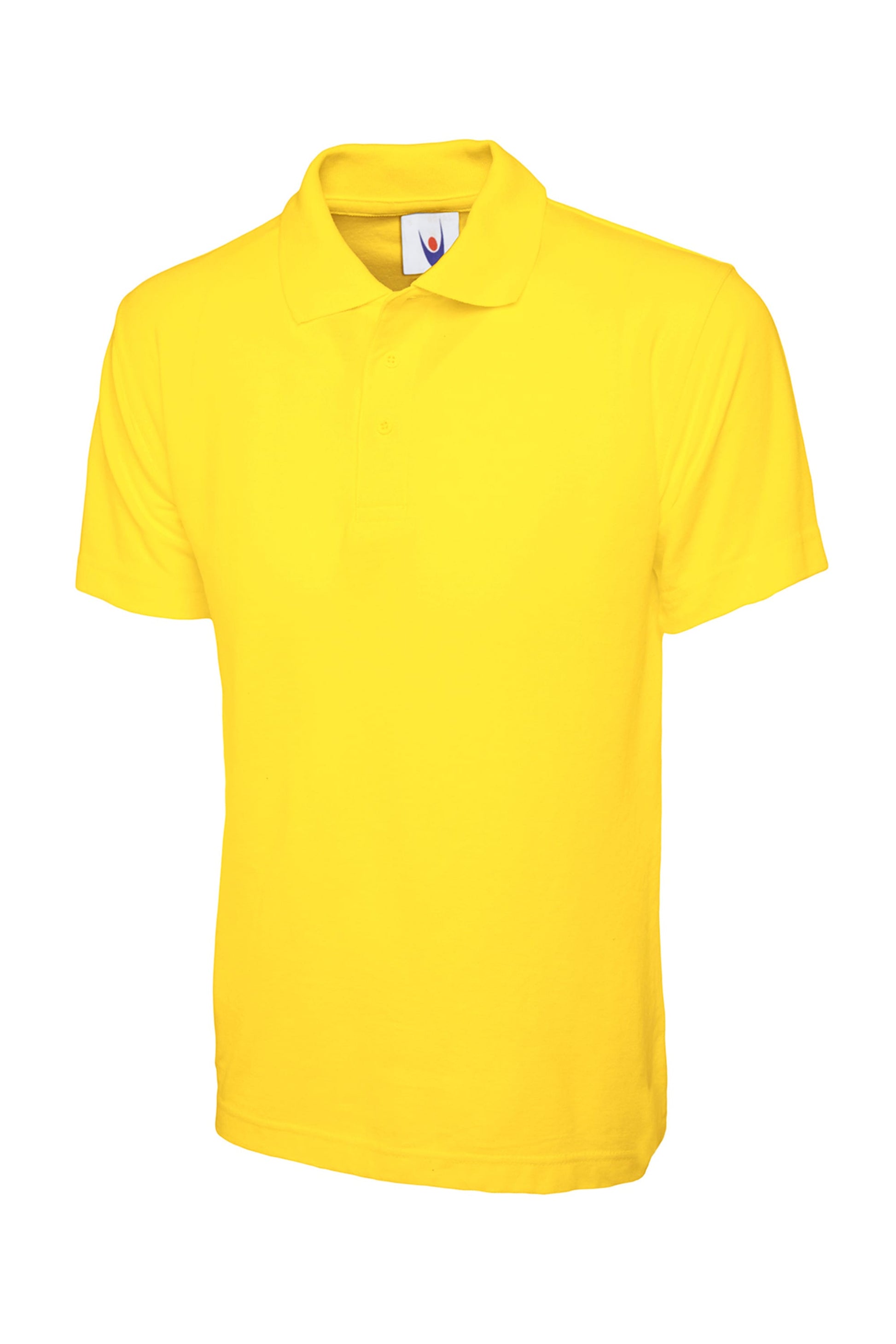 Yellow polo shirt on a white background