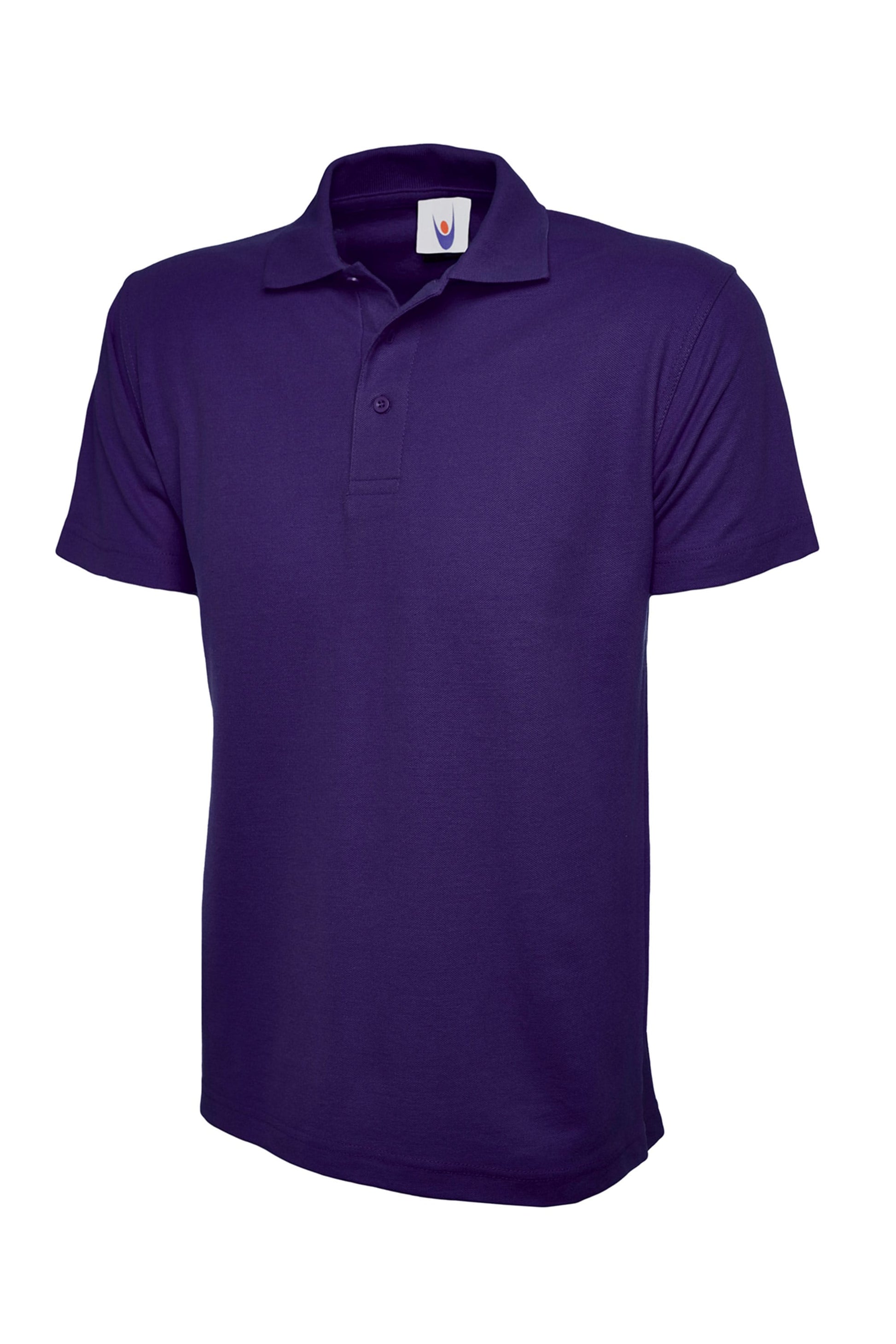 Purple polo shirt on a white background