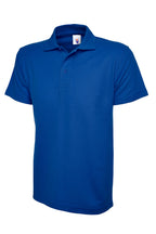 Blue polo shirt on a white background