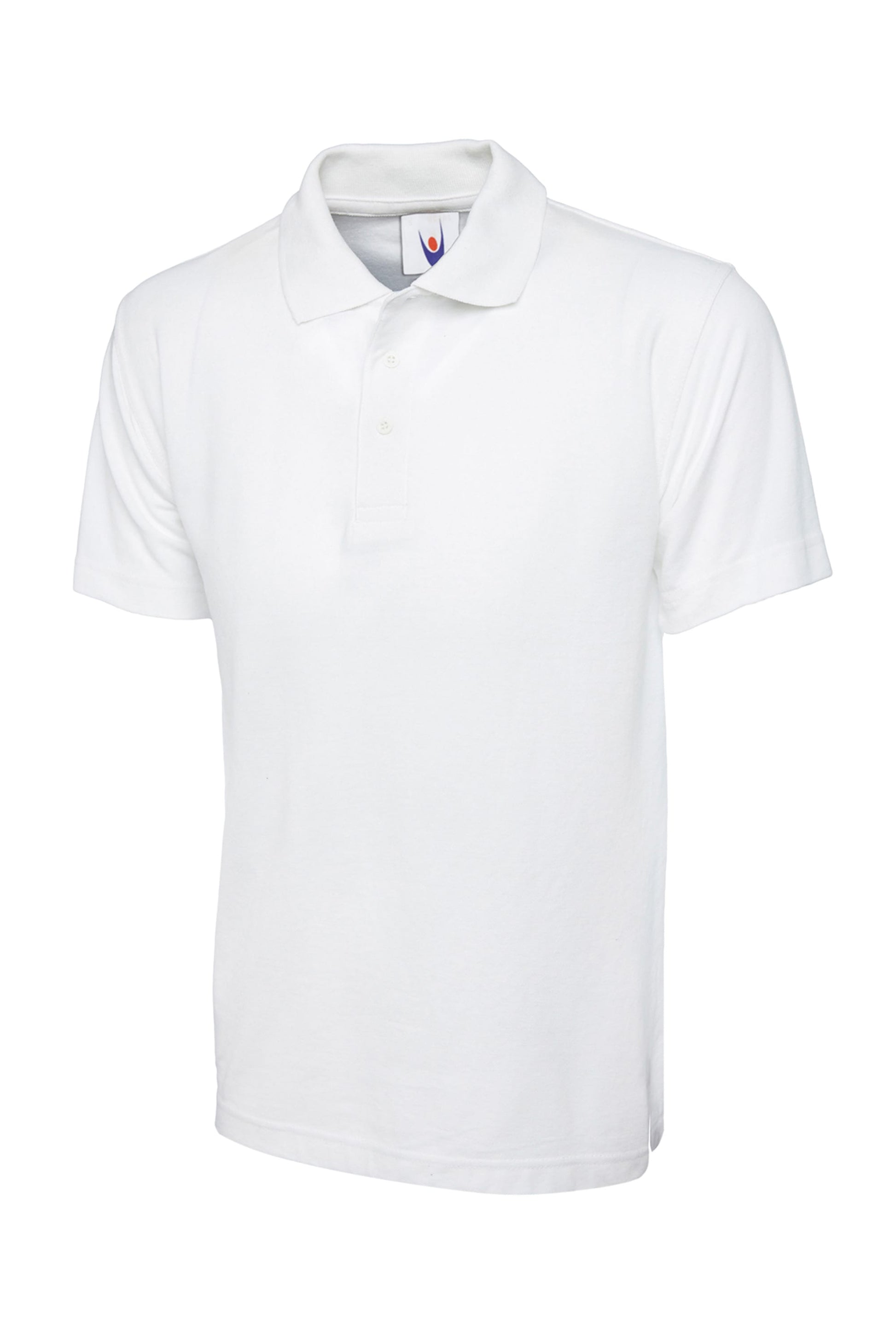 White polo shirt on a white background