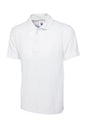 White polo shirt on a white background