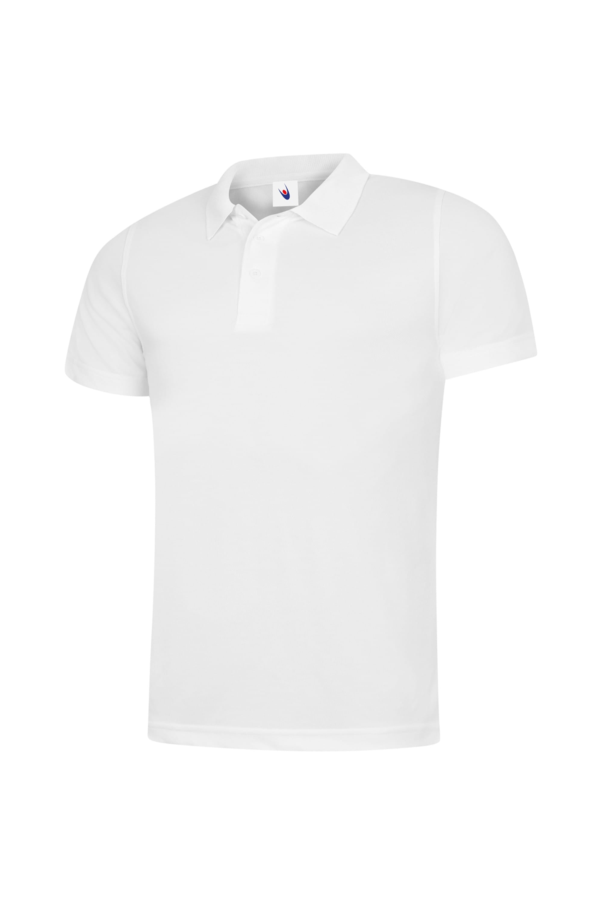 White polo shirt on a white background