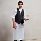 white bar worker long apron pr158 model