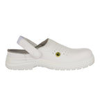 white perforated safety clog fc03