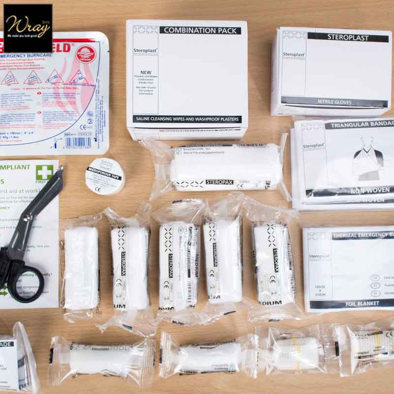 workplace first aid kit refill bs 8599close up 1