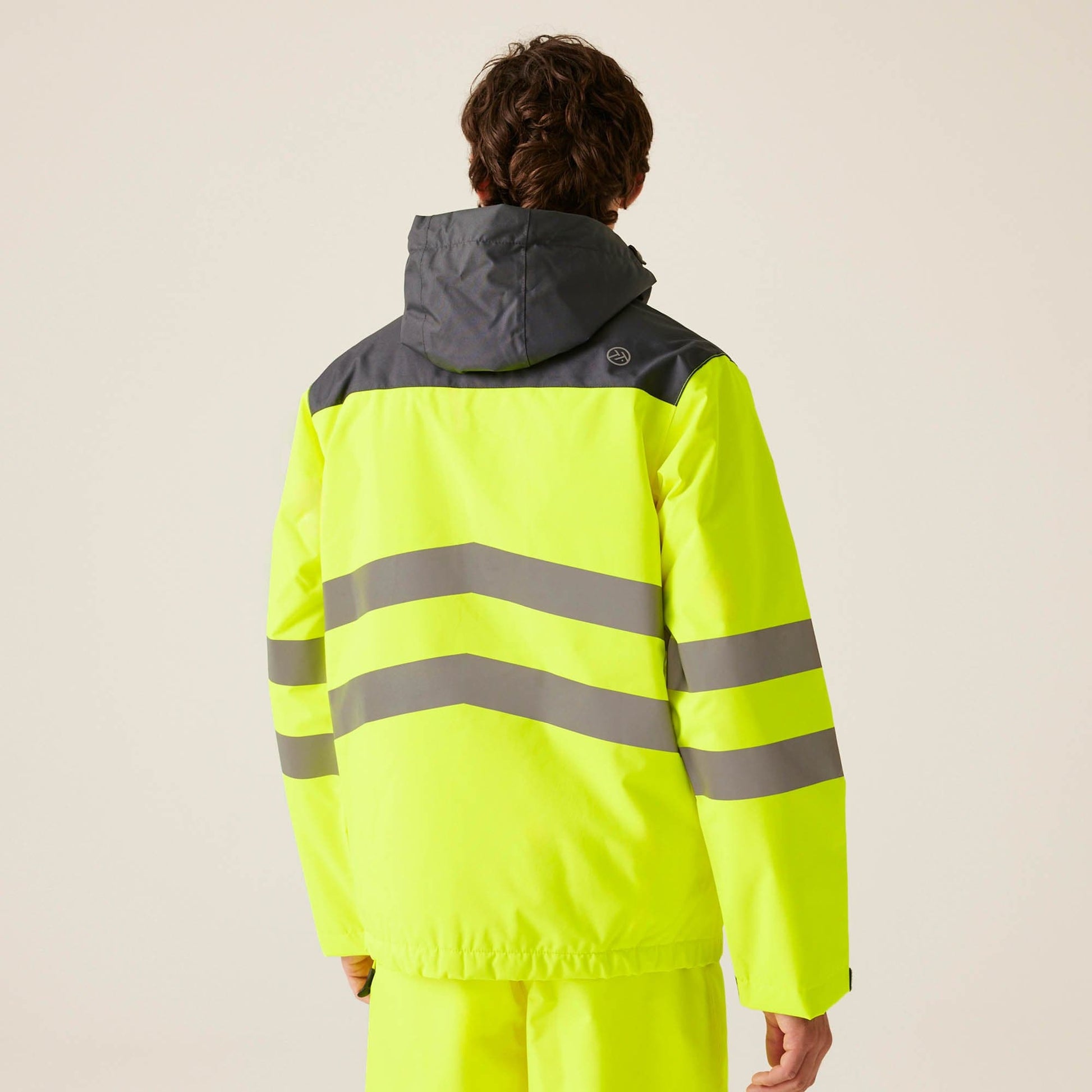 yellow black contrast bomber jacket