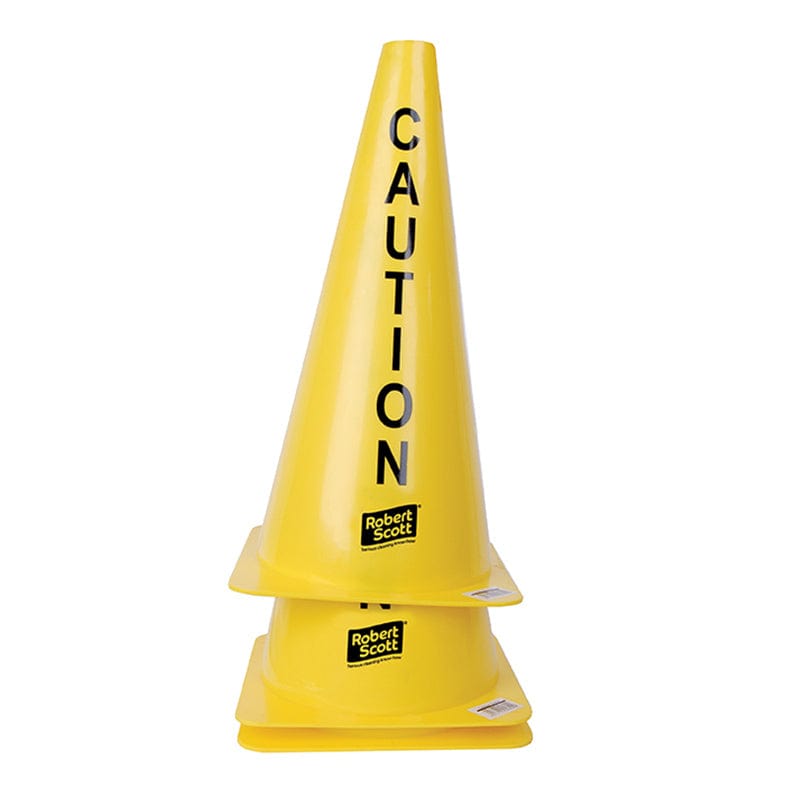 yellow caution safety cone 2 cones