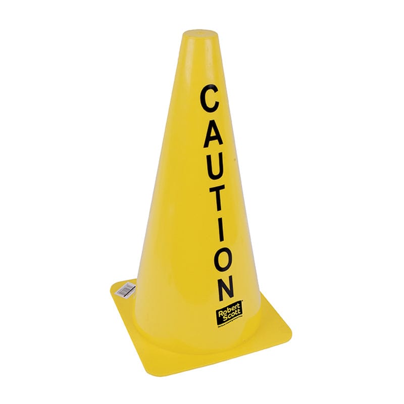 yellow caution safety cone