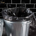100  recycled black bin bags