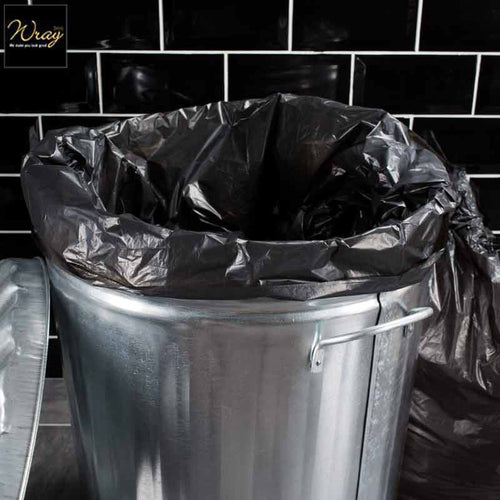 100  recycled black bin bags