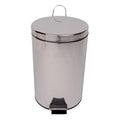 12 litre steel pedal bin silver