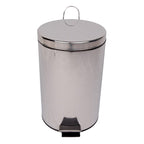 12 litre steel pedal bin silver