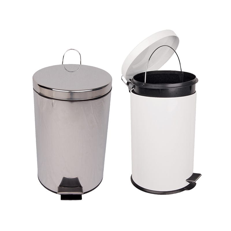 3l pedal bins white sillver