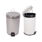 3l pedal bins white sillver