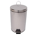 3l steel pedal bin white