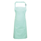 aqua bib apron with pocket