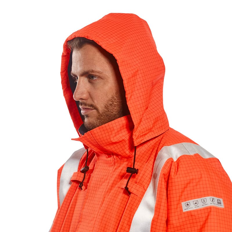 bizflame hi vis antistatic bomber jacket