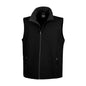 black 2 layer printable softshell jacket