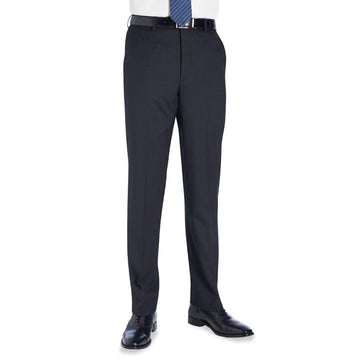 black aldwych flat front trouser