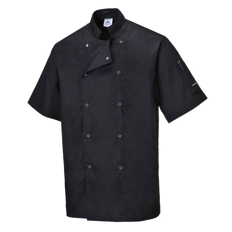 black cumbria chefs jacket c733