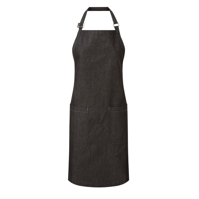 black demin organic cotton apron