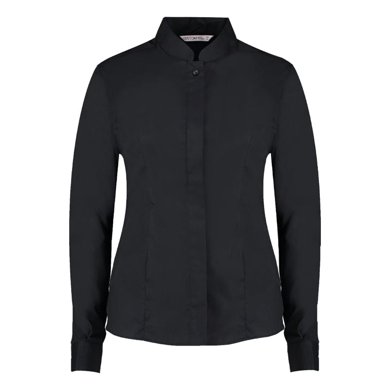 black kustom kit kk261 mandarin shirt