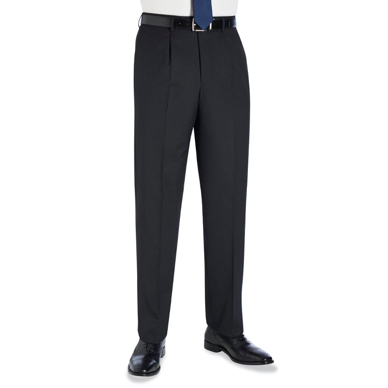 black langham single pleat trouser