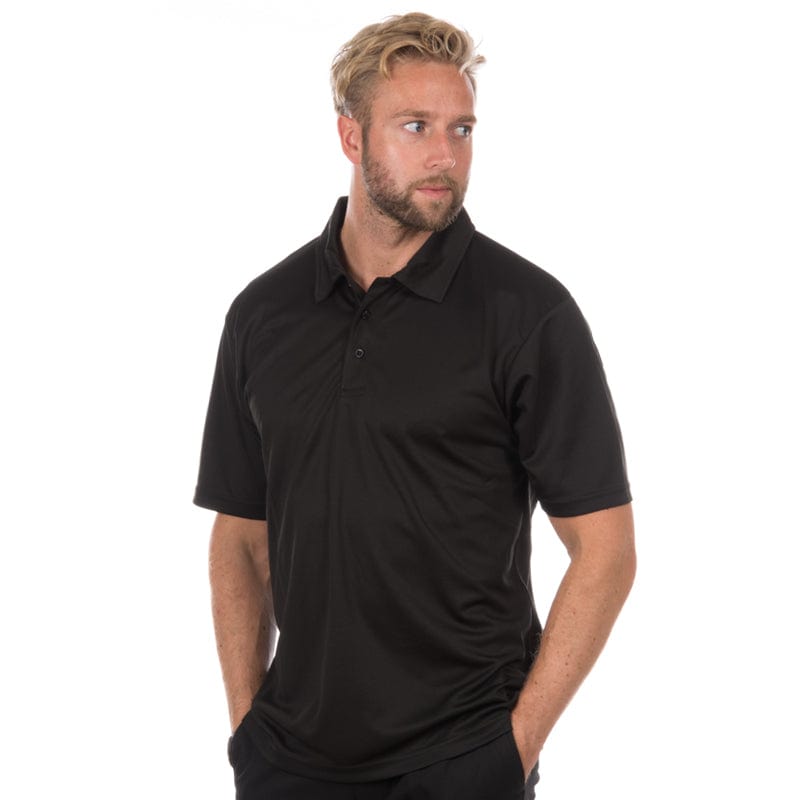 black mens sports polo jc040