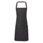 black modern demin bar apron