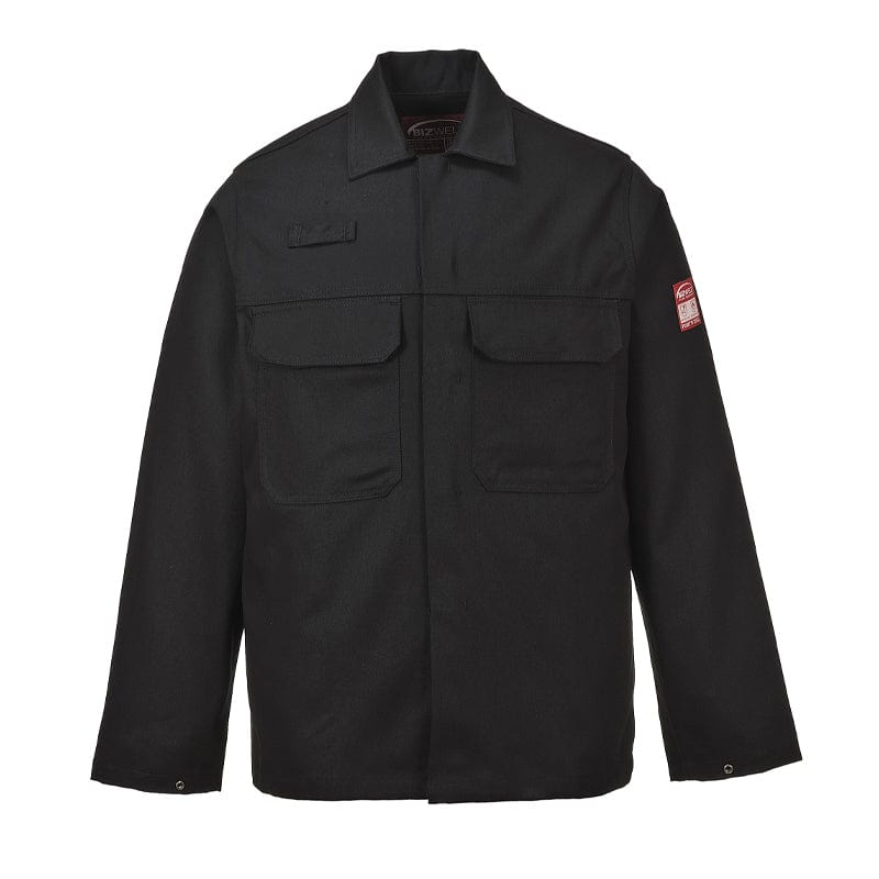 black non flammable flame resistant portwest jacket