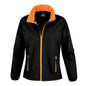 black orange ladies softshell jacket