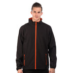 black orange printable softhsell jacket