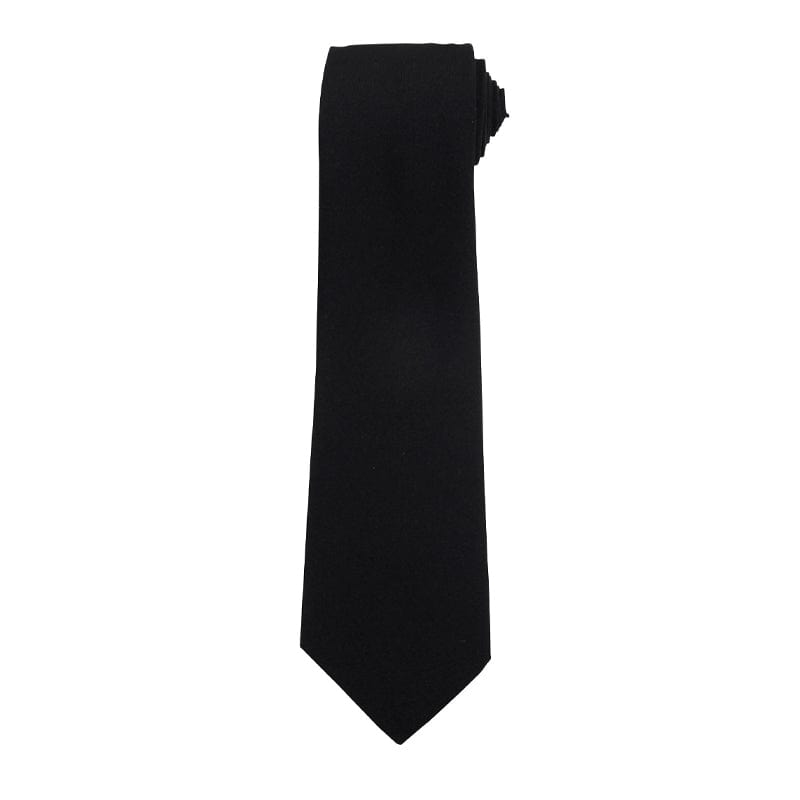 black plain work tie