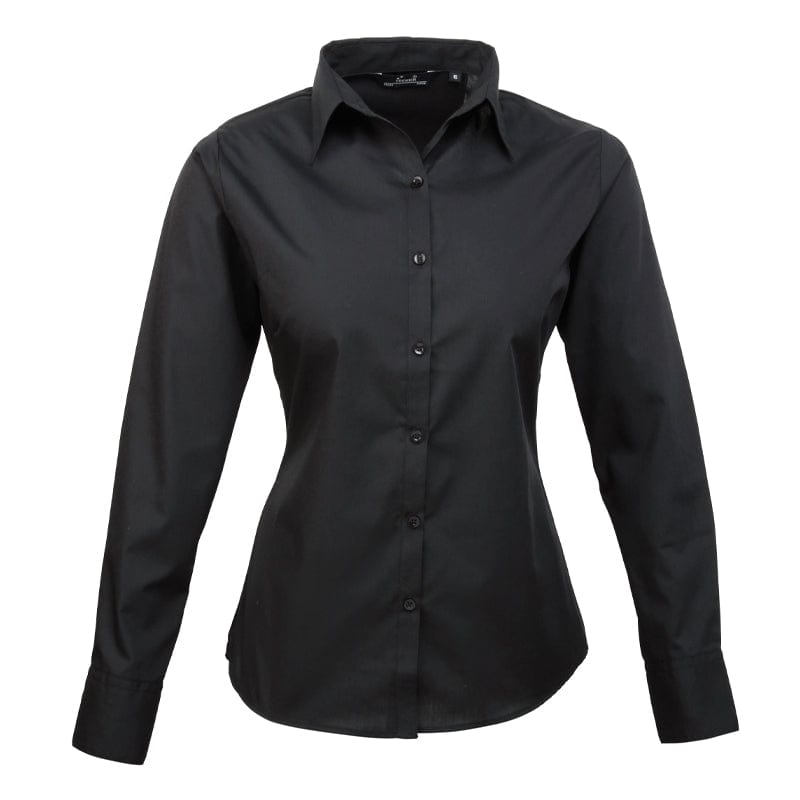 black poplin blouse