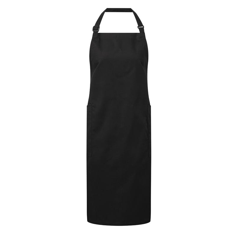 black premier recycled bib apron