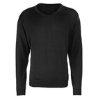 black premier v neck jumper pr694
