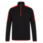 black red mid layer zip top