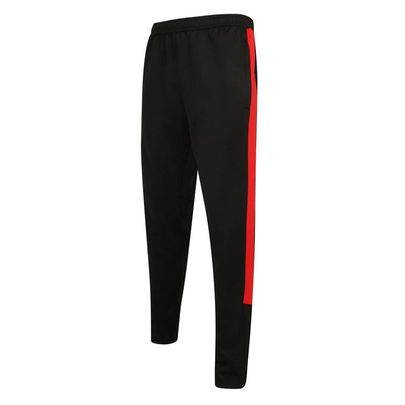 black red zipped side pocket bottoms