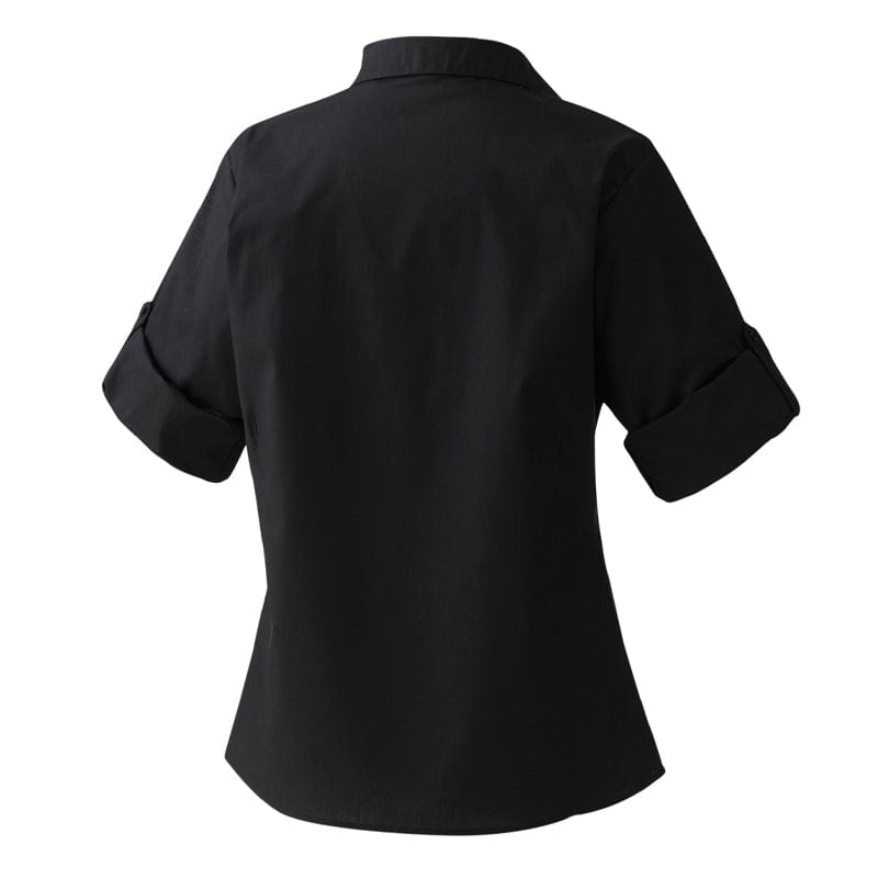 black roll sleeve poplin shirt
