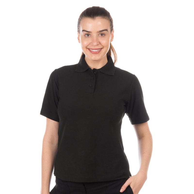 black tailored polo shirt