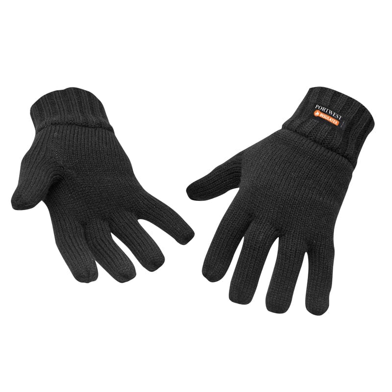 black thinsulate winter gloves