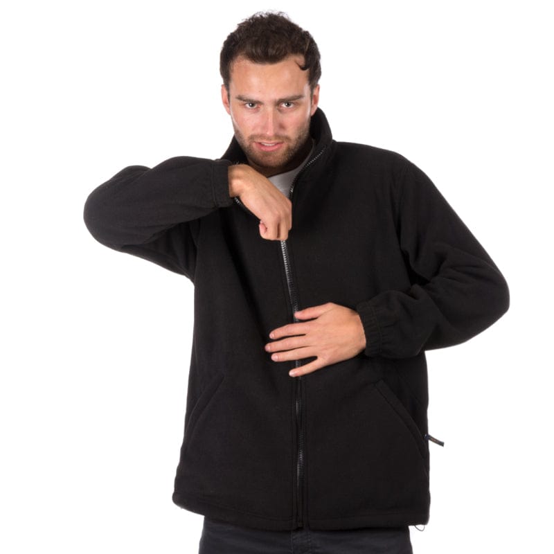 black uneek zipped fleece