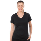 black v neck ladies t shirt