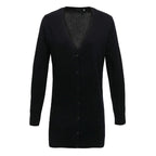 black v neck longline cardigan