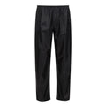 black waterproof rain trousers regatta
