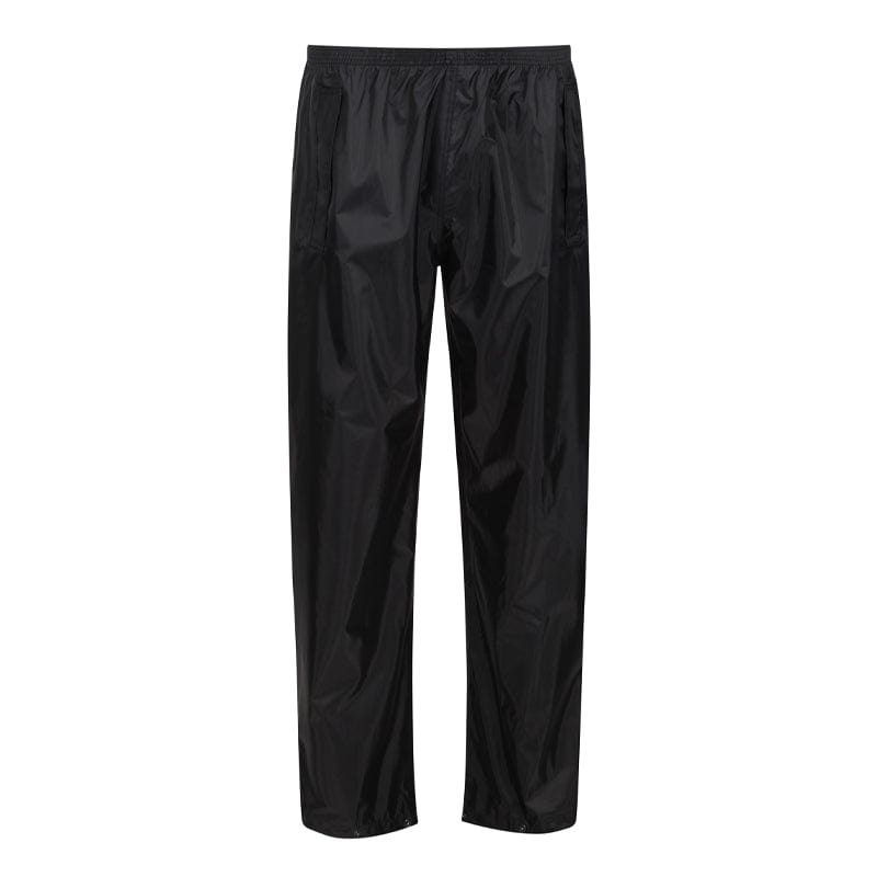 black waterproof rain trousers regatta